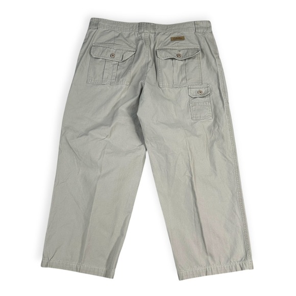 Cabelas 7 Pocket Hiker Cargo Pants Mens Size 40 Khaki Tan 100 Cotton Outdoor - Picture 15 of 16